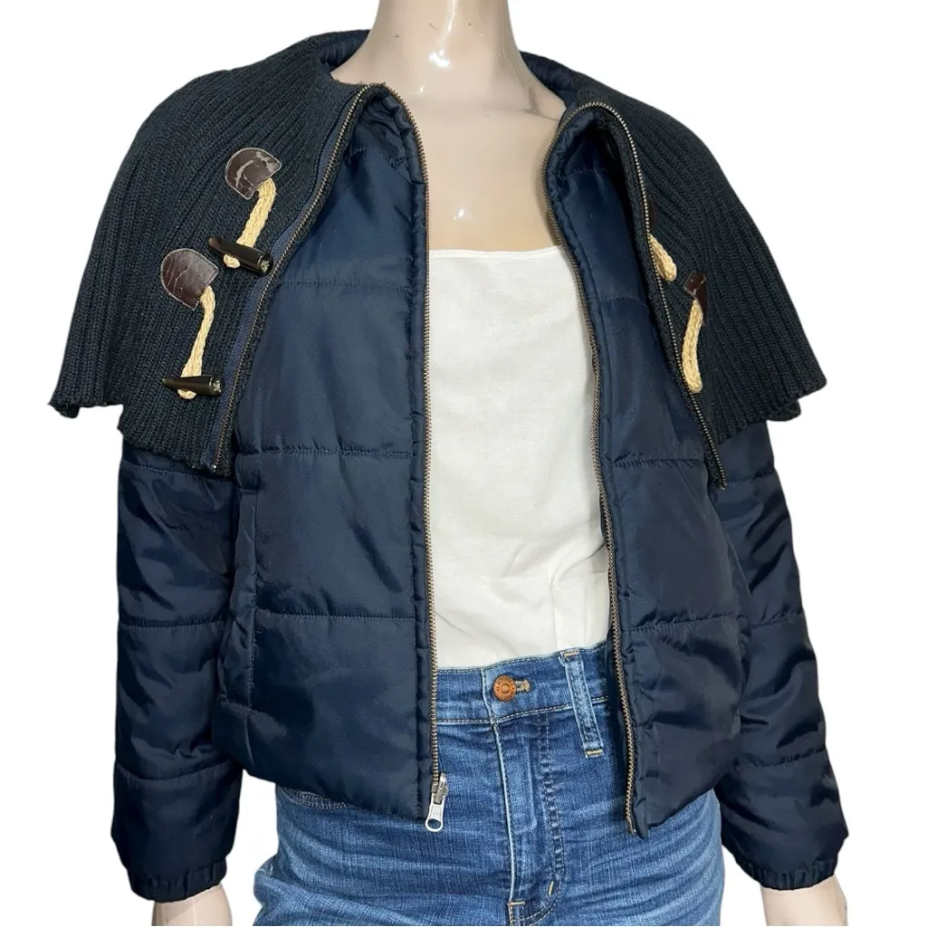 Anthropologie Daughters of the Liberation Women’s Size S Navy Blue Puffer Jacket - Image 2