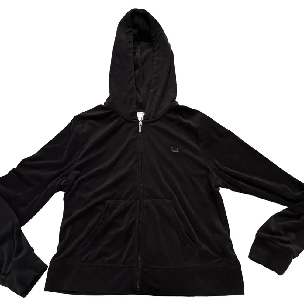 Juicy by  Black Terry Cloth Hoodie Jacket size XL - Image 3
