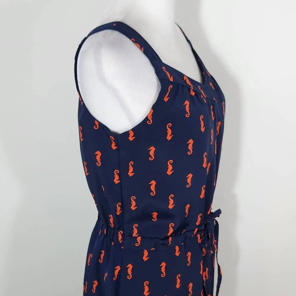 Merona Navy Seahorse Sundress Size XS Seahorse Nautical Mini Dress - Image 5