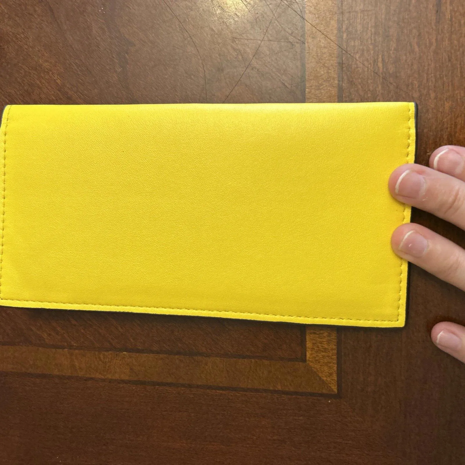 Checkbook Cover Yellow - Image 3