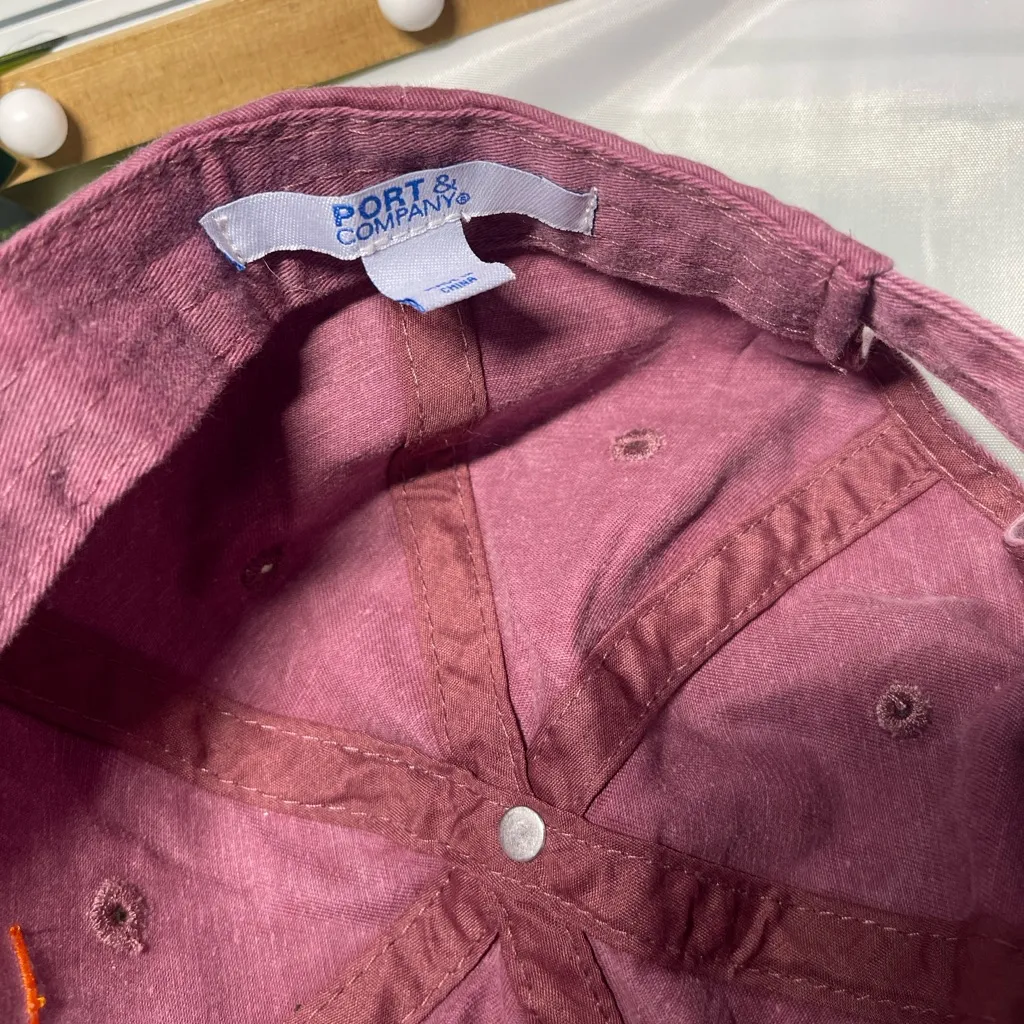 Virginia Tech Hokies On Track Hat Cap Adjustable Port & Company Maroon Red - Image 3