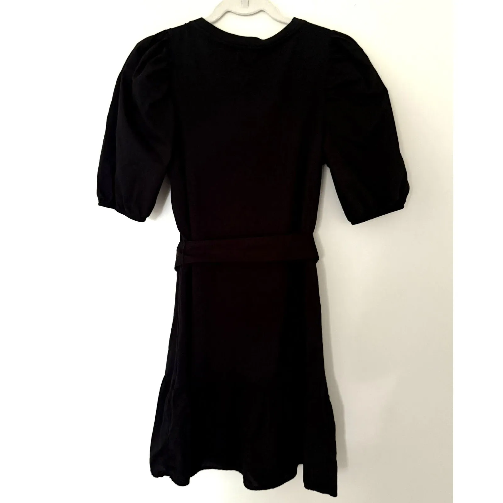 Nation Revolve Evangeline Black Puff Sleeve Cinched Waist Flirty Jersey Dress M Size M - Image 3