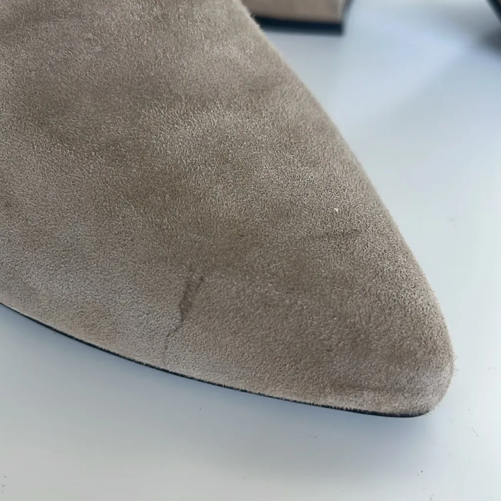 Treasure & Bond Sling Back Block Heel Suede Mules in Light Tan Grey Women's 6.5 - Image 11