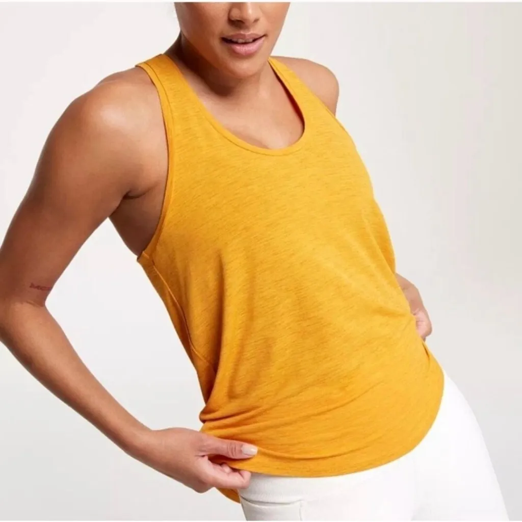 Calia By Carrie Underwood Twist Back Tank Top Glowing Umber L Orange Size L - Image 3