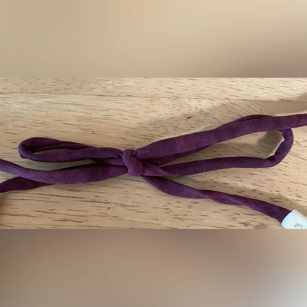 Vintage biker string bikini top, clasp back rhinestone eagle, no pads; 9 - Image 4