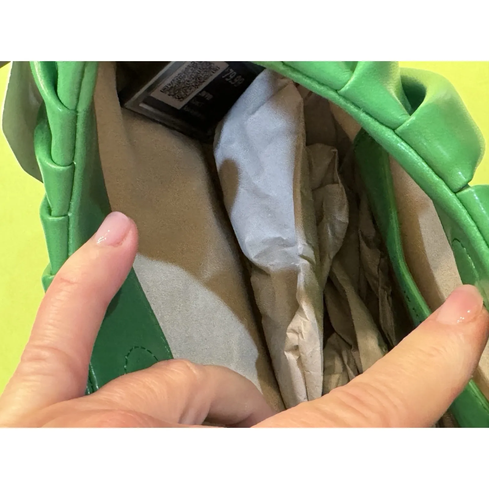 JW PEI Women Vegan Leather‎ Gabbie Ruched Small Scrunched Hobo Bag Sport Green - Image 9