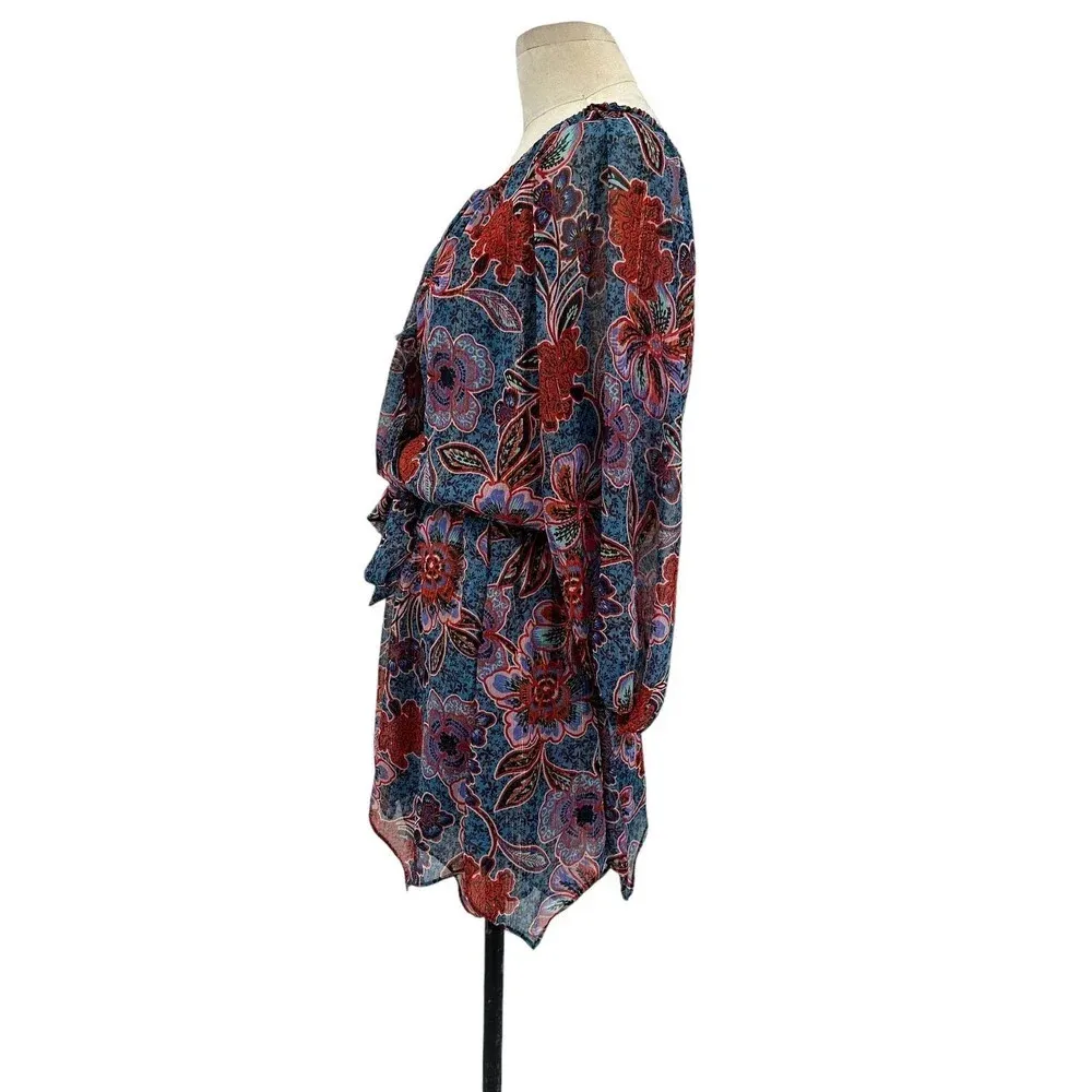 Misa Los Angeles Tara Dress in Cerulean‎ Floral Print Blue Size XS - Image 6