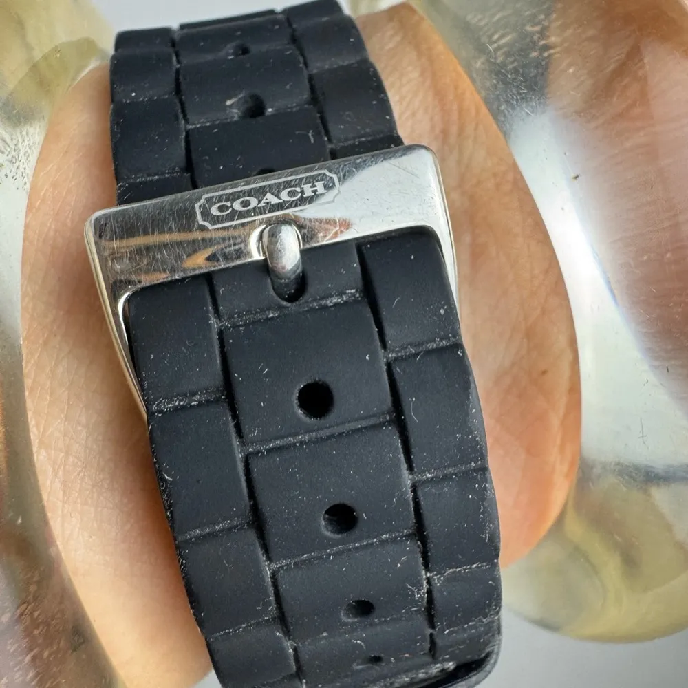 COACH Maddy Stainless Steel Silver Black Wrist Watch - Image 4