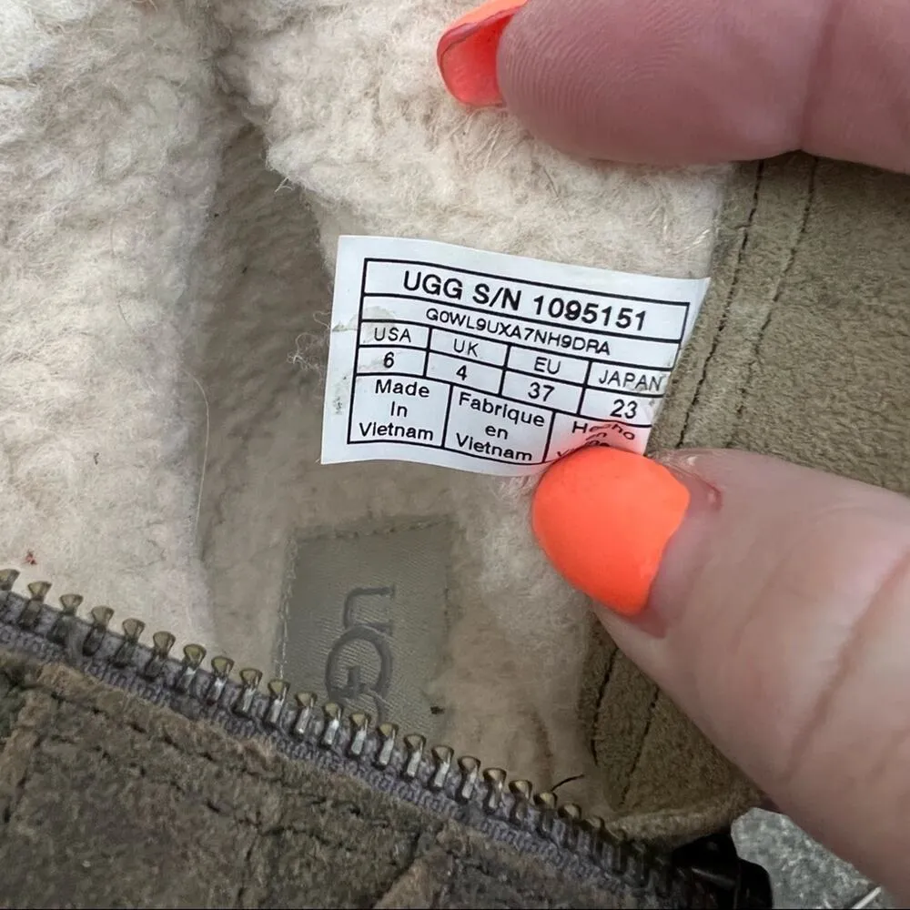 Ugg Benson Low Waterproof Leather Wool Lined Boots Size 6 - Image 8