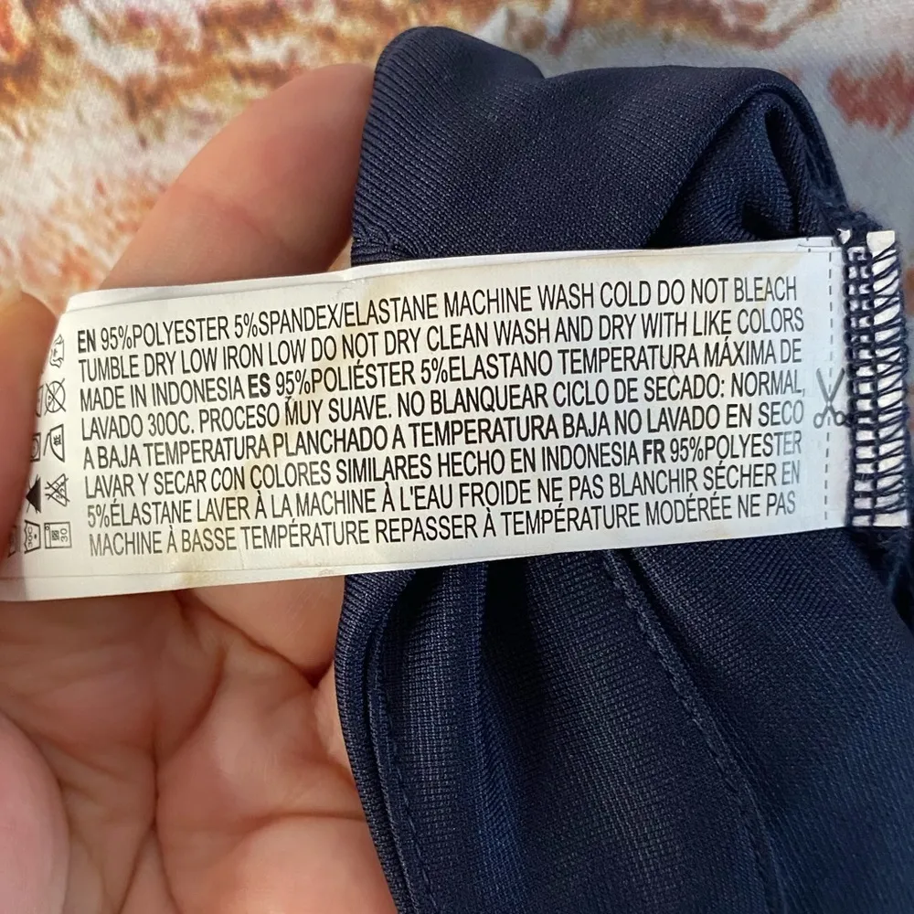 Forever 21 Navy Blue Zip Back High Waist Dress Mini Shorts Large - Image 7