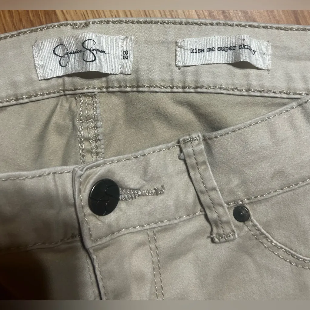 Jessica Simpson 28 kiss me super skinny light tan/khaki colored Women's Jeans - Image 5