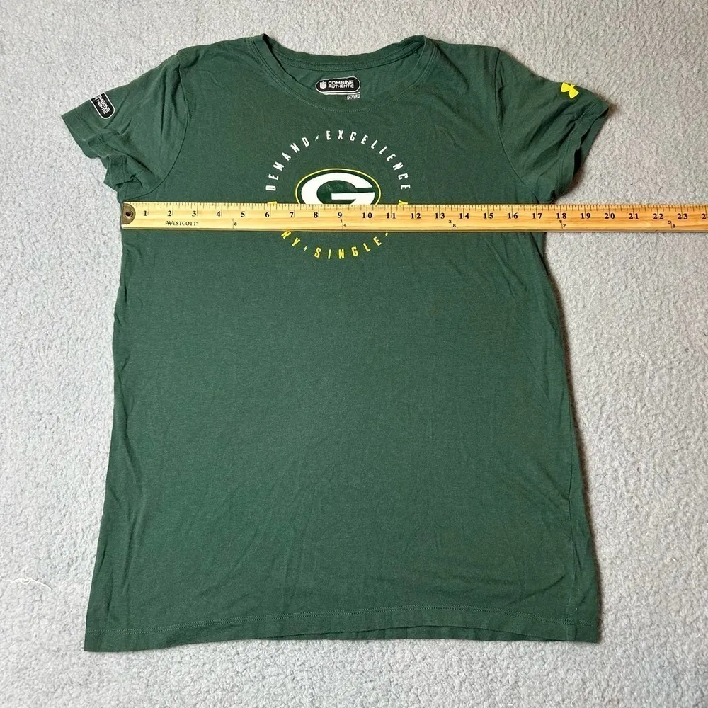 Green Bay Packers‎ Shirt Womens S Green Under Armour Combine Short Sleeve NFL - Image 6