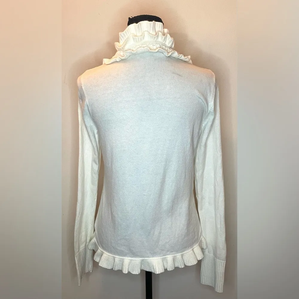 White House Black Market- Sweater Women's Small Rabbit Hair Blend Open Size S - Image 3