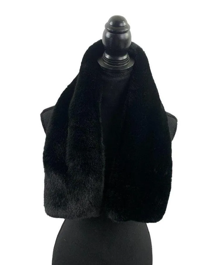 A New Day Women's Black Faux Fur Scarf - Image 2