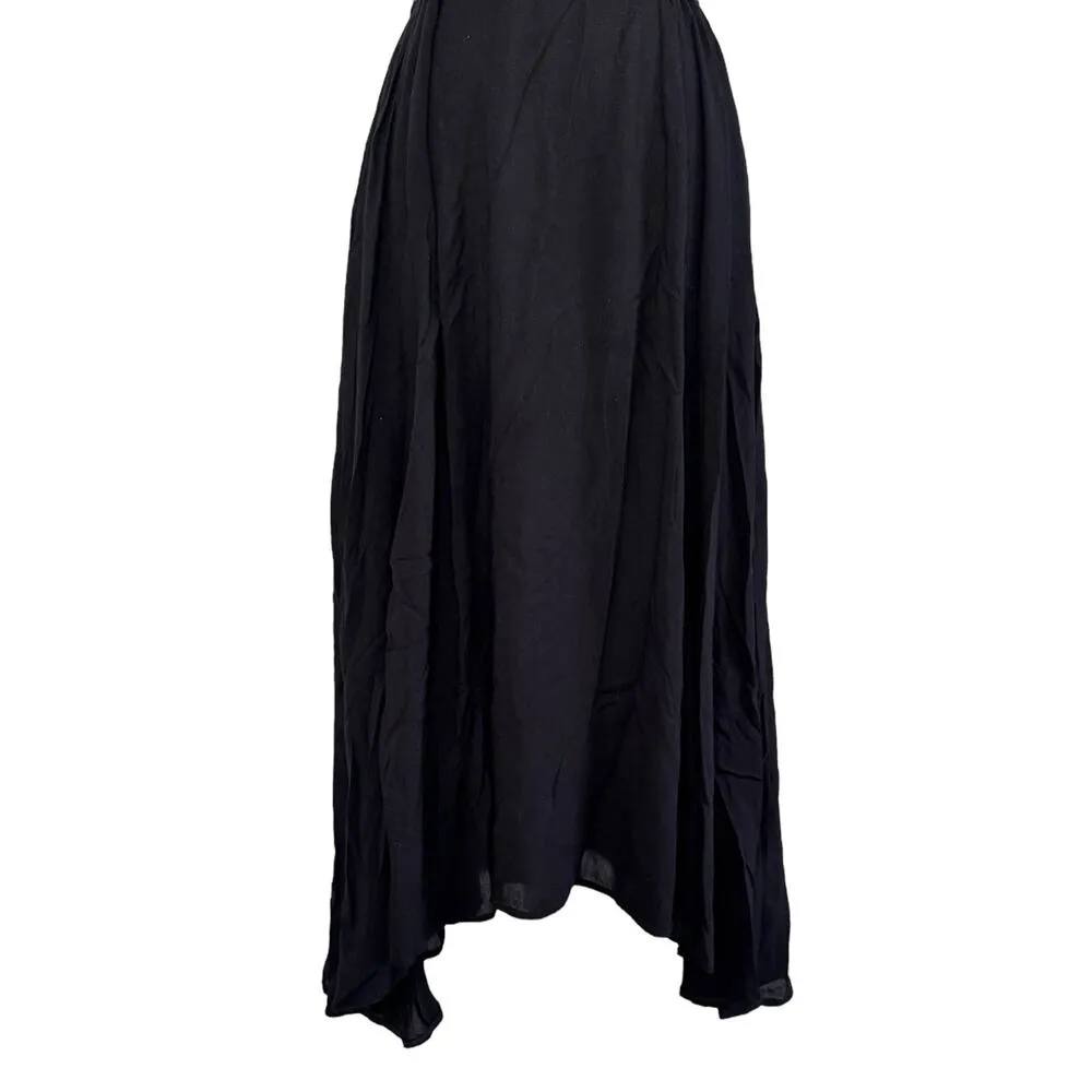 TIGANI LUX Handmade Cut Out Backless Black Midi Summer Dress Flowy Beachy Size M Size M - Image 6