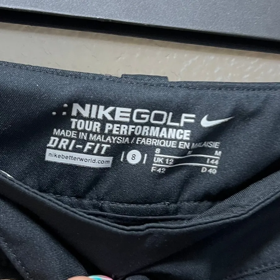 Nike Golf Tour Performance Straight Leg Pants Dri-Fit Black Hi-Rise 8 - Image 6