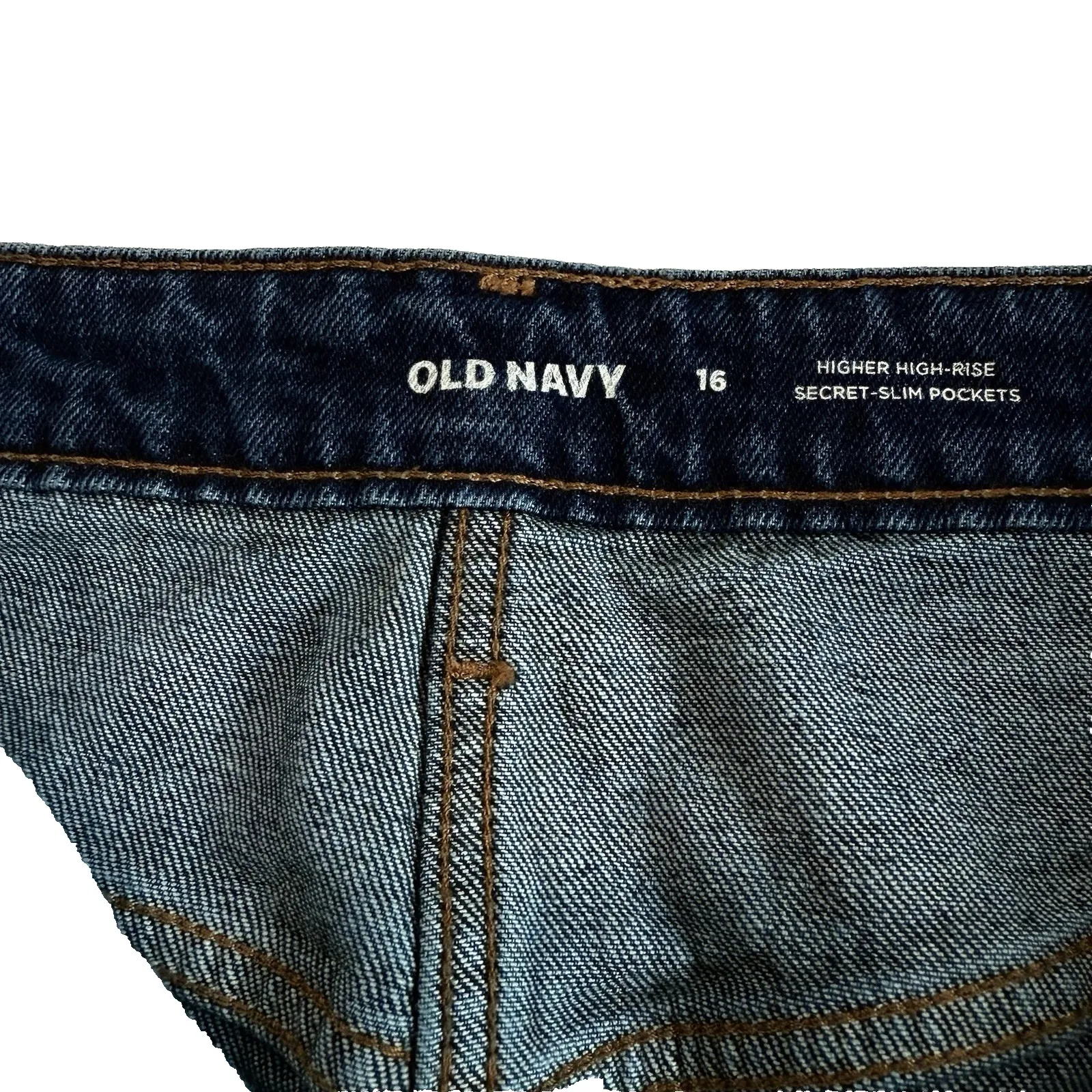 New Old Navy Denim Skirt Women 16 XL Blue Jean Button Fly Cowgirl Pencil Western - Image 3