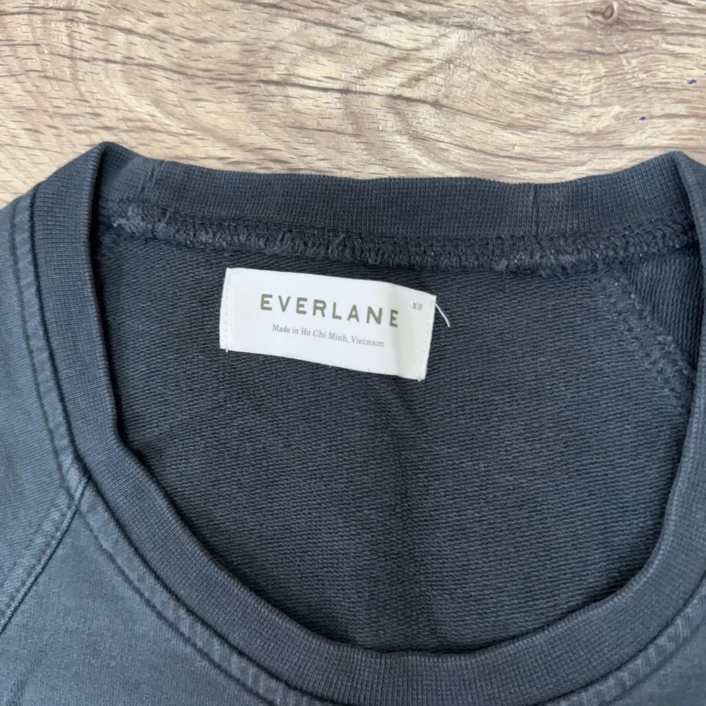 Everlane  Black‎ Pullover Sweatshirt Short Sleeve Womens Size xs - Image 4