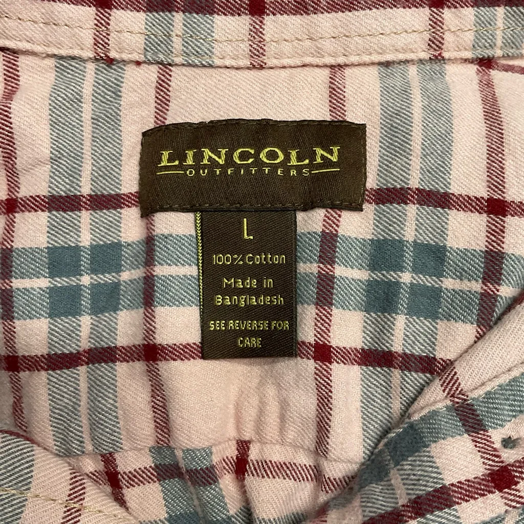 Lincoln Outfitters Women’s Plaid Flannel Shirt Size L - Image 3