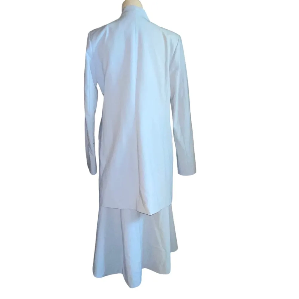 Calvin Klein Women’s 2 Pc Skirt Suit Jacket 8 Skirt 10 Baby Blue Aline Skirt NWT - Image 4