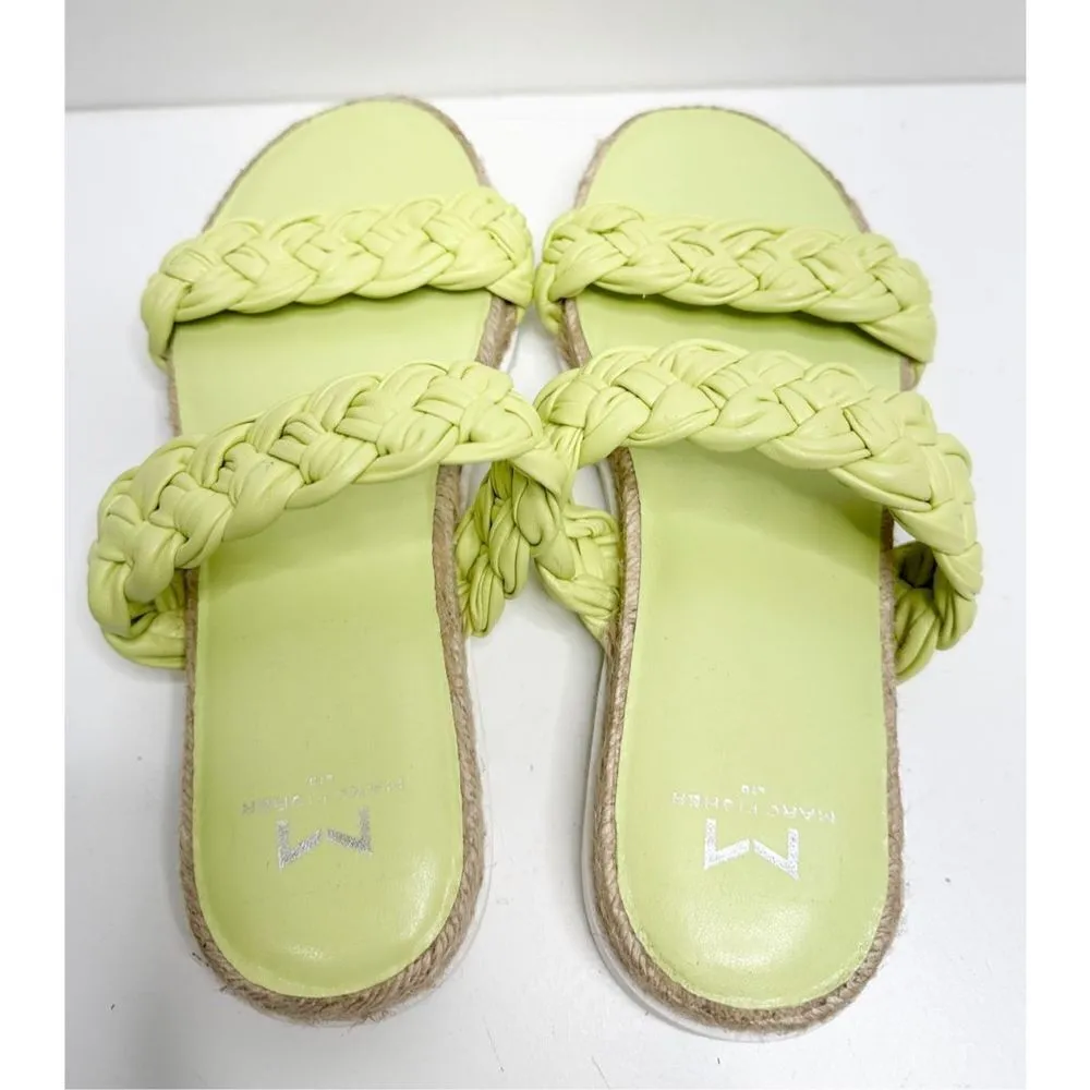 Marc Fisher Sandals Womens Size 6 Green Jaimee Leather Espadrille - Image 5