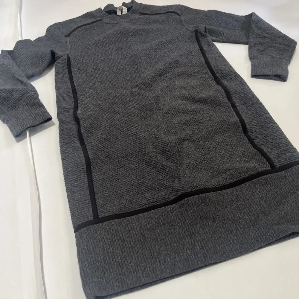 Sz 4 Lululemon On Repeat Dress Heathered Core Dark Grey (No Collar) - Image 6