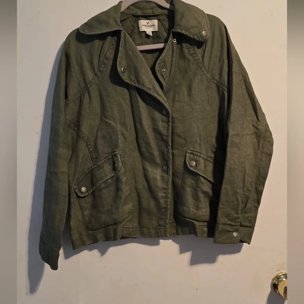 American Eagle Outfitters Khaki Field Jacket - Image 2