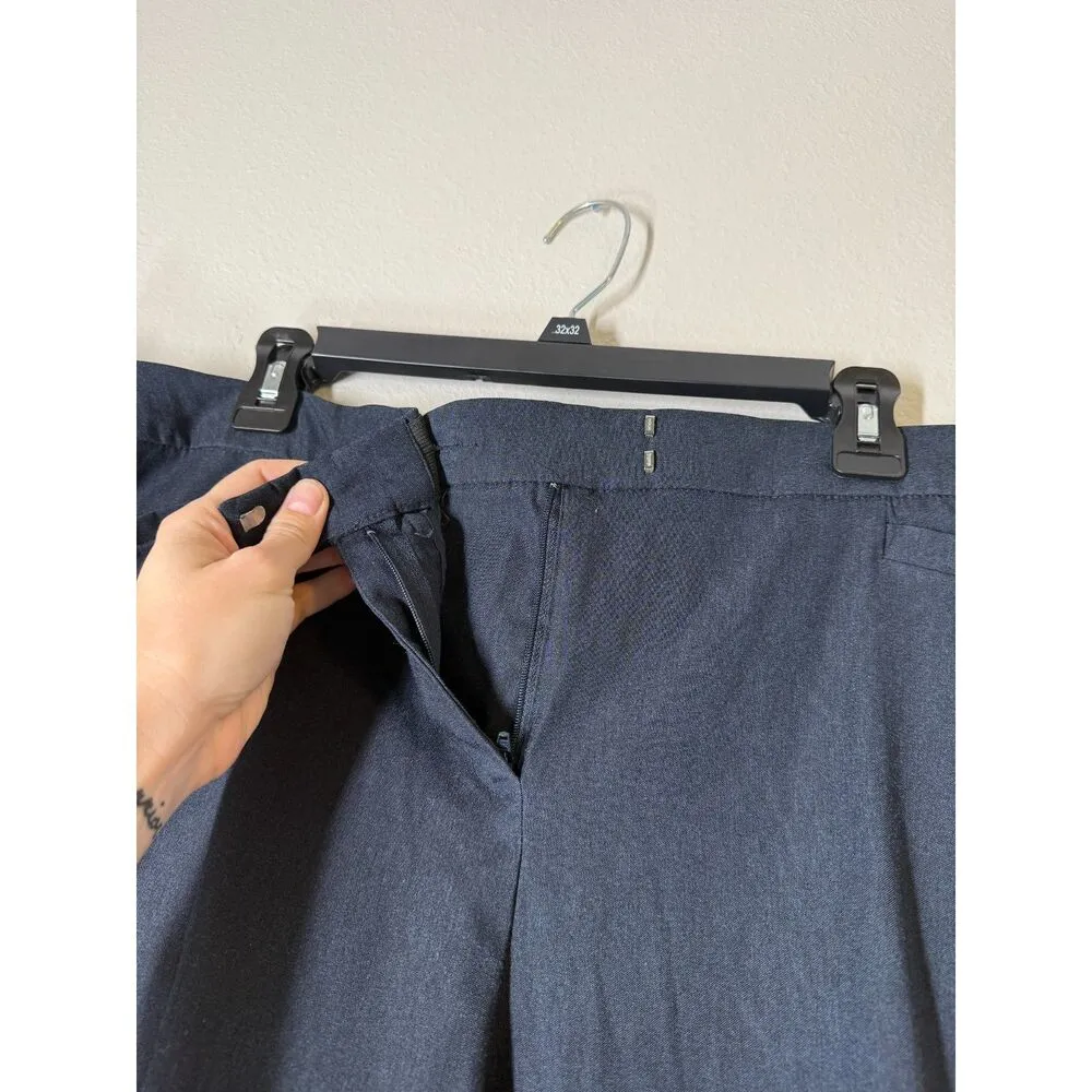 Lane Bryant Elastic Waist Pull On Career Pants Womens Sz 20 Navy Blue Business - Image 3