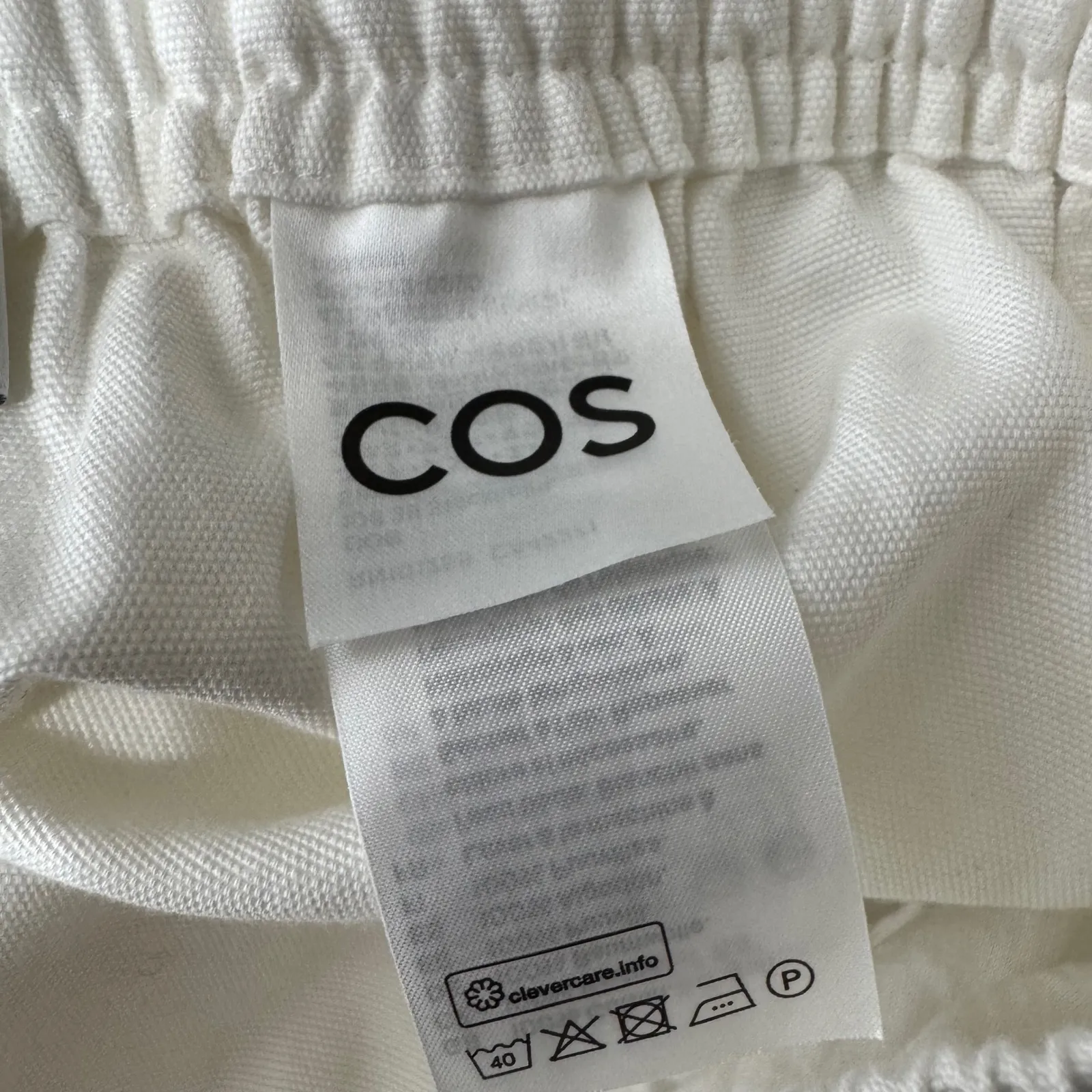 COS Barrel Leg Trousers Cream Elasticated Waist Pull On Pants Size 12 NWOT - Image 7