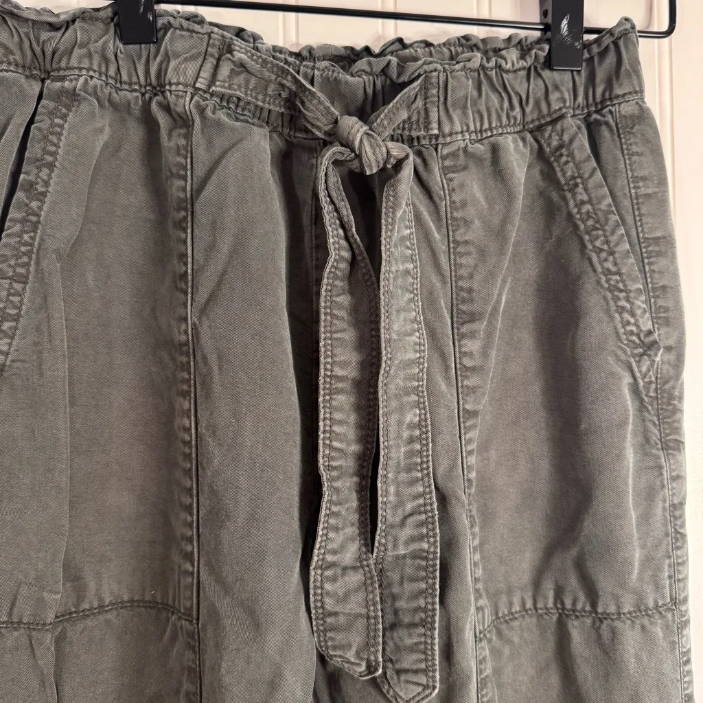 Aerie Pull On High-Waist Cargo Pants Washed Charcoal Gray Women’s Size XS - Image 6