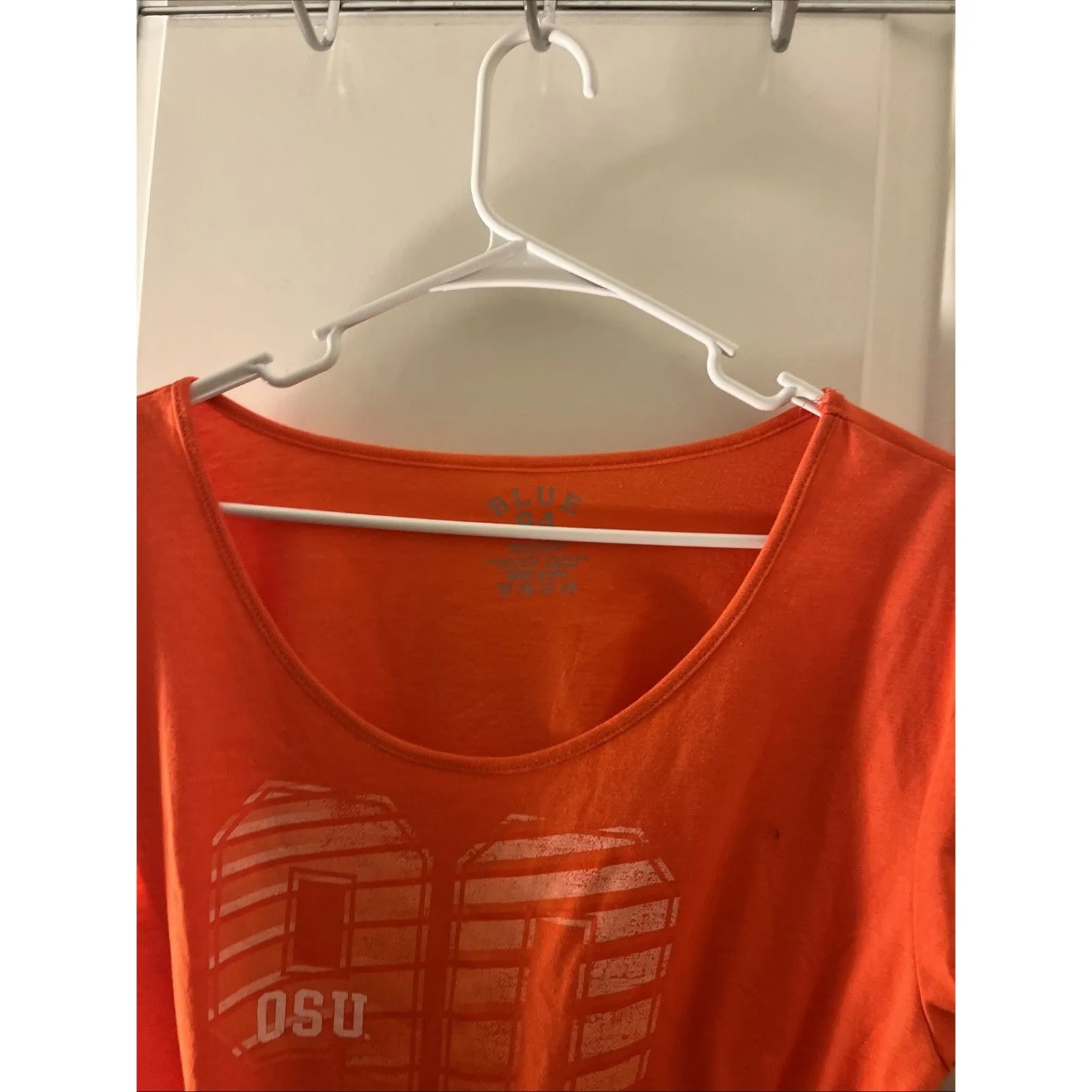 Oregon State University OSU 99 Cropped T-Shirt Bottom Tie Front Orange Women's M - Image 2
