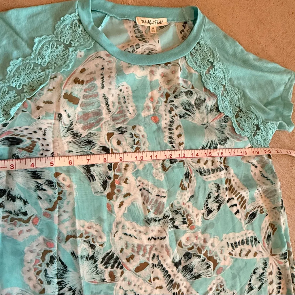 Wishful Park Turquoise and White Blouse - Image 9