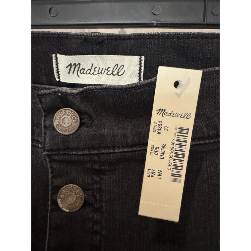 NWT Madewell Western Stovepipe Jean Black Wash Magic Pockets WOMEN plus RETRO 37 - Image 2