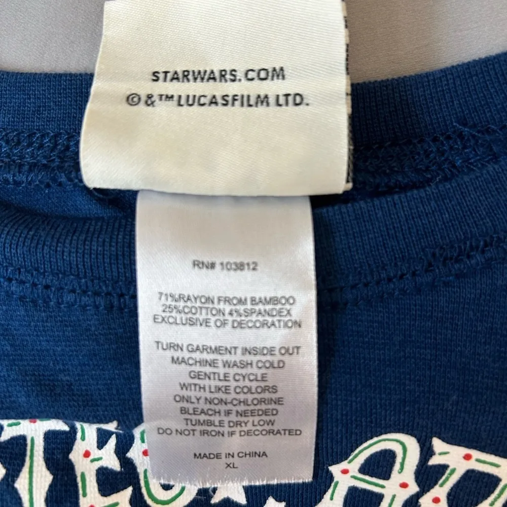Star Wars Yoda 2pc Pajama Set Munki Munki XL Christmas Top and Bottoms Soft - Image 11