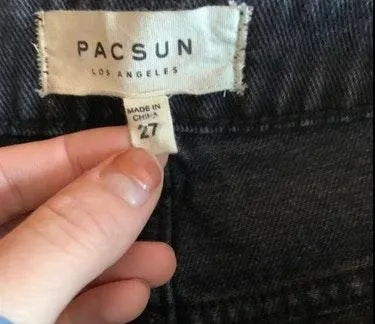 Distressed Black Denim Skirt - Image 6