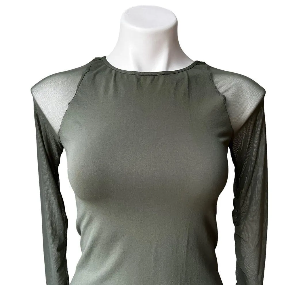 Free People Intimates Green Scrunch Sleeve Seamless, Sz M/L - Image 8