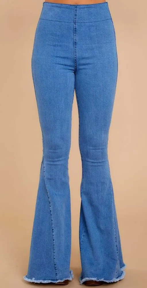 Skylar + Madison Elastic Waist Flare Jeans - Image 7