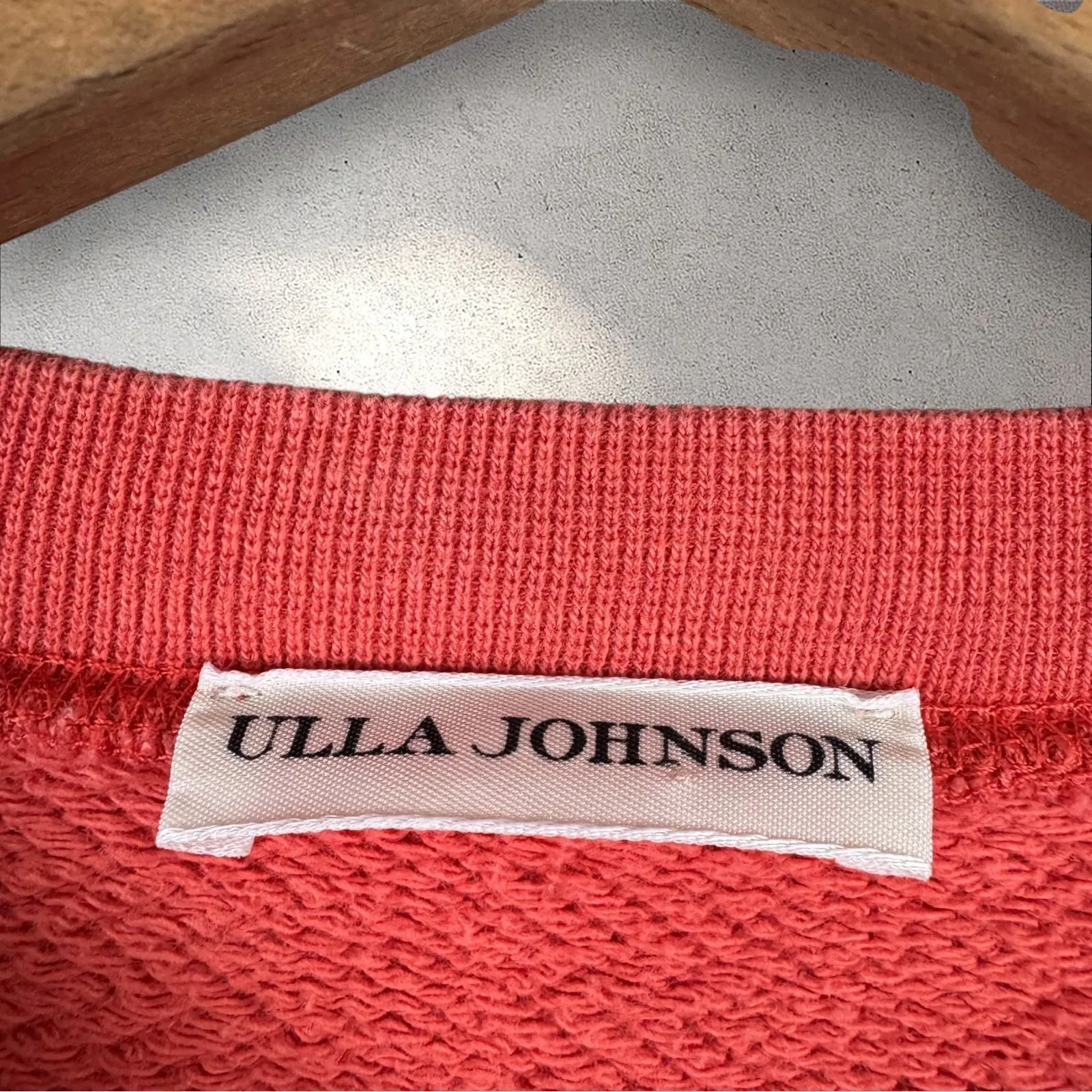 Ulla‎ Johnson Landry Puff Sleeve Sweatshirt Dress in Chili Size M - Image 5