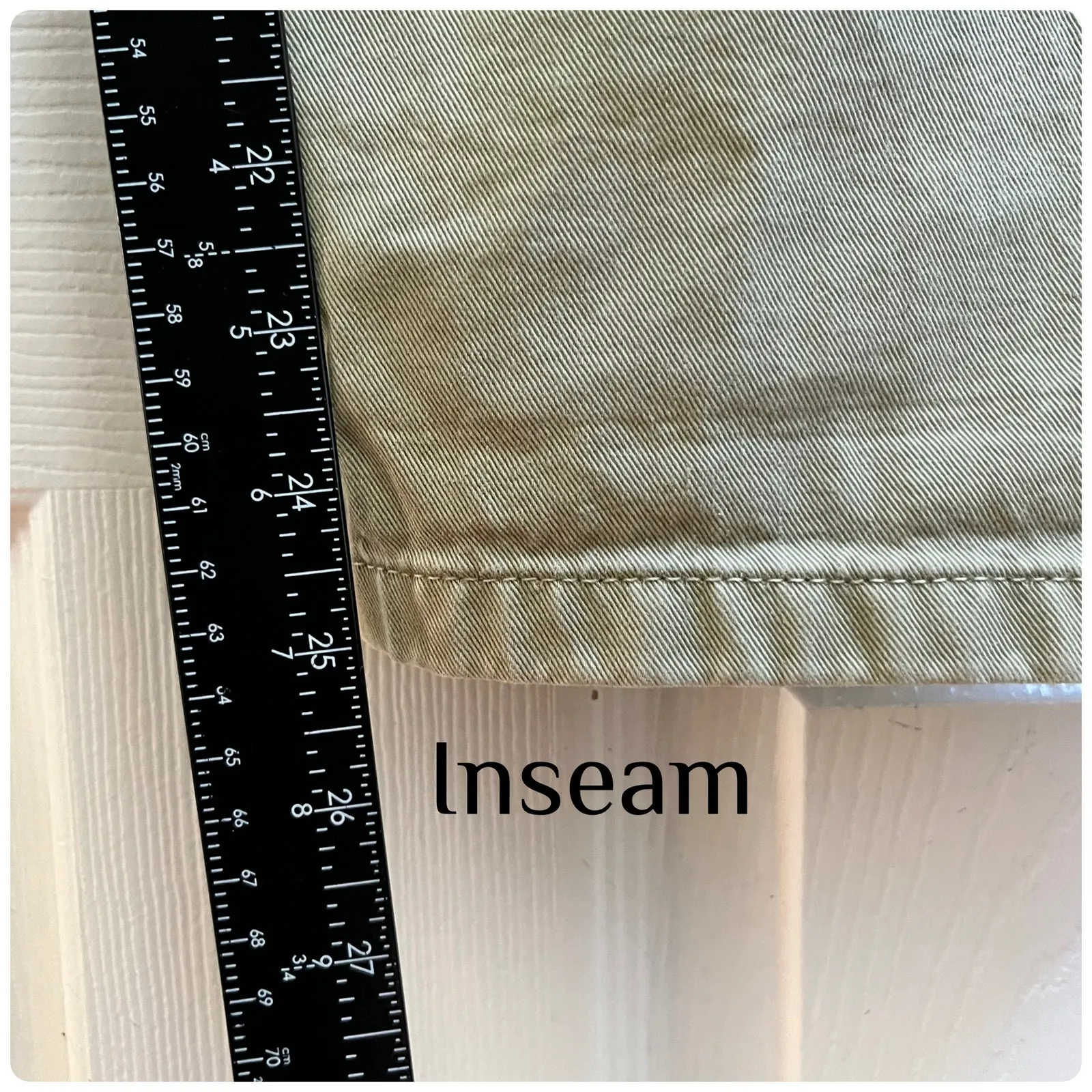 Zara Size 10 Green Cotton Waist Tie Cargo Pockets Pants 25 Inch Inseam Utility - Image 9