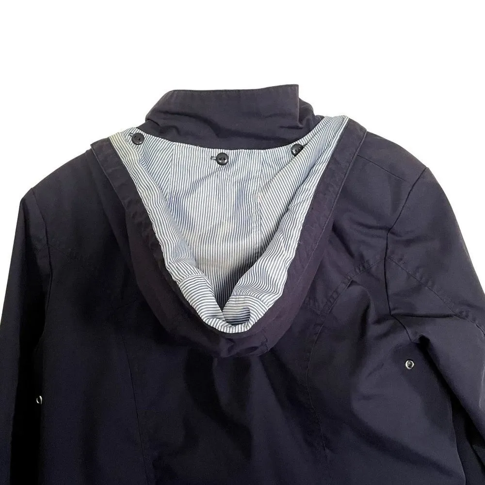 Mackintosh new england fall winter jacket waterproof pockets navy blue hood White Size M - Image 6
