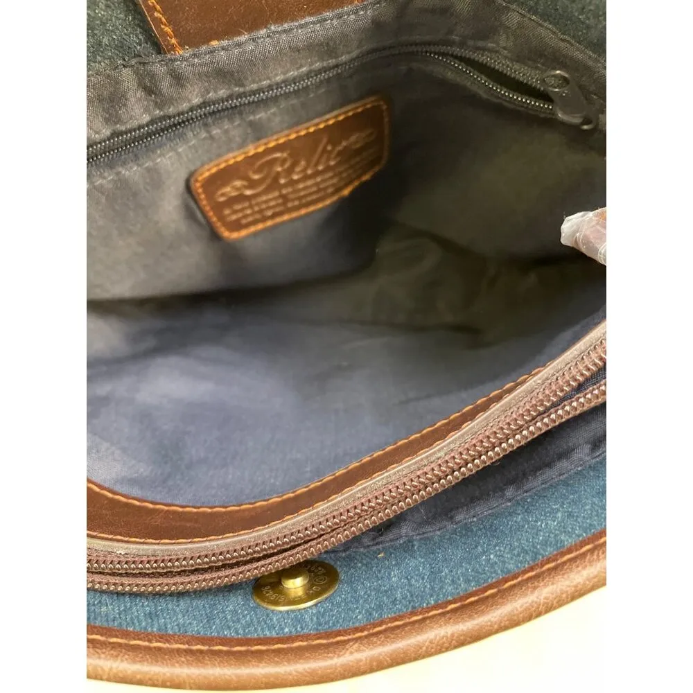 Relic Women's Blue Denim Embroidered Cross Body Bag/ Purse SKU 5826 - Image 7