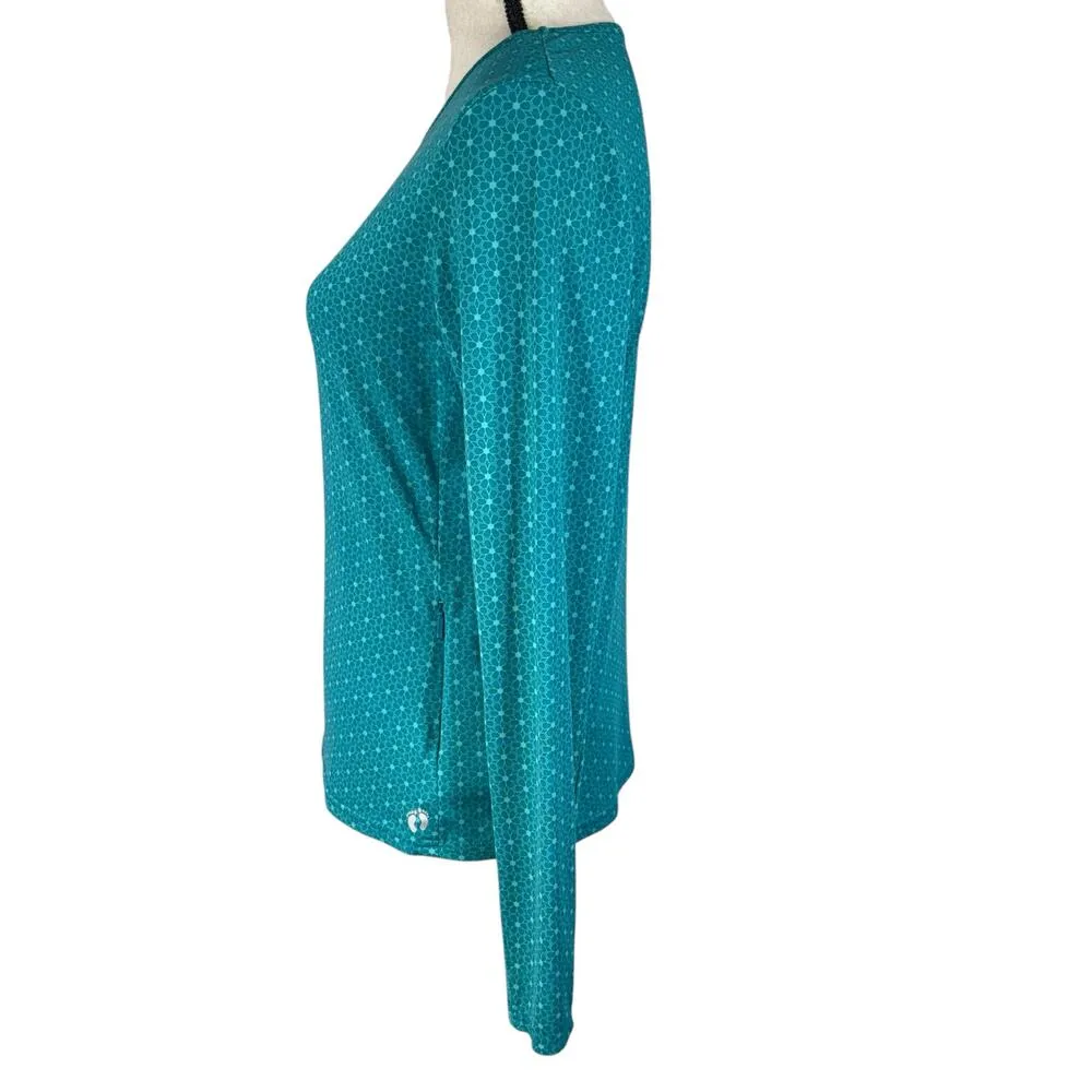 Hang Ten Small Rashguard Swim Top UPF 50+ Quick-Dry Long Sleeve Floral Crew Neck - Image 6