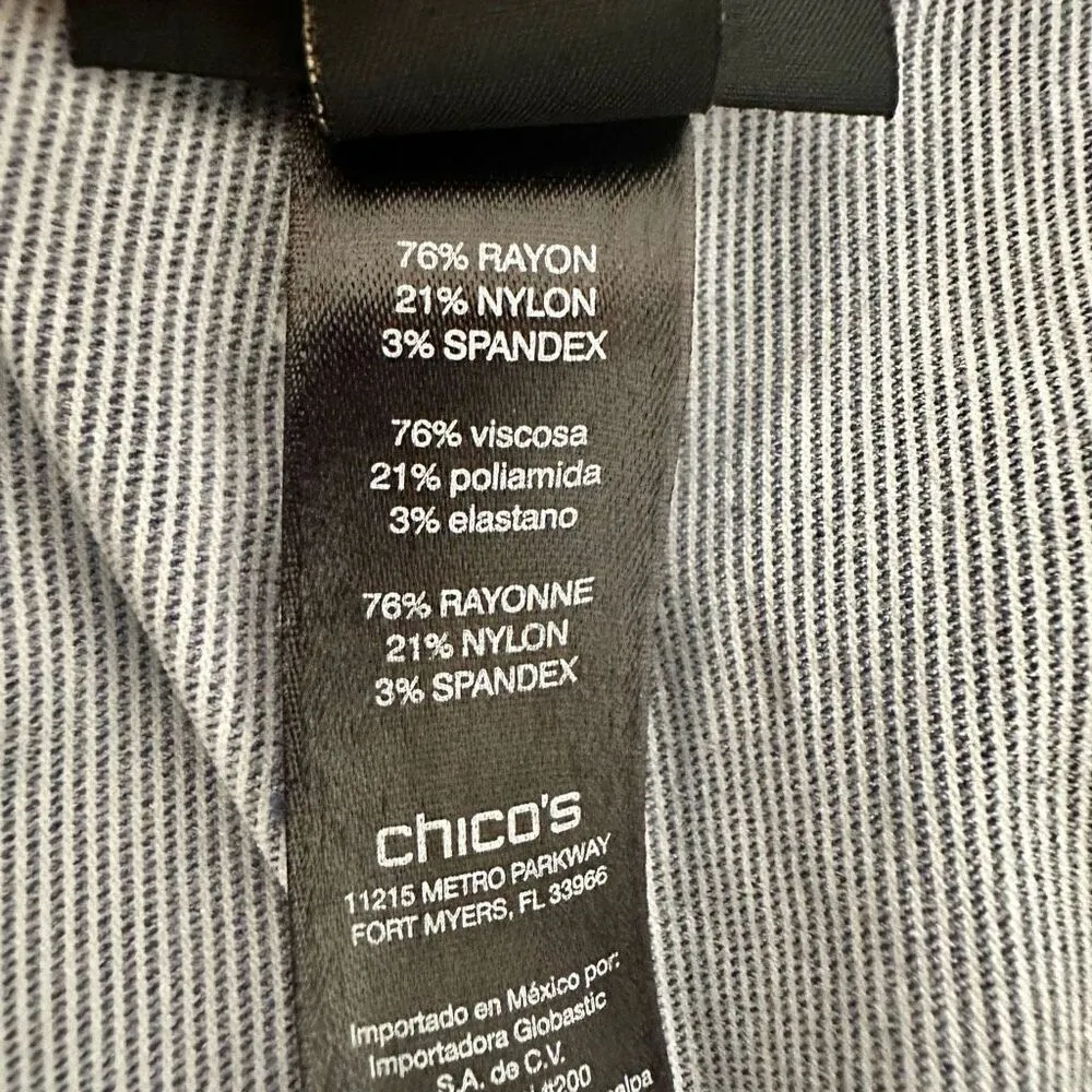 Chico's so slimming blue and white stripe elastic waist pants - Image 5