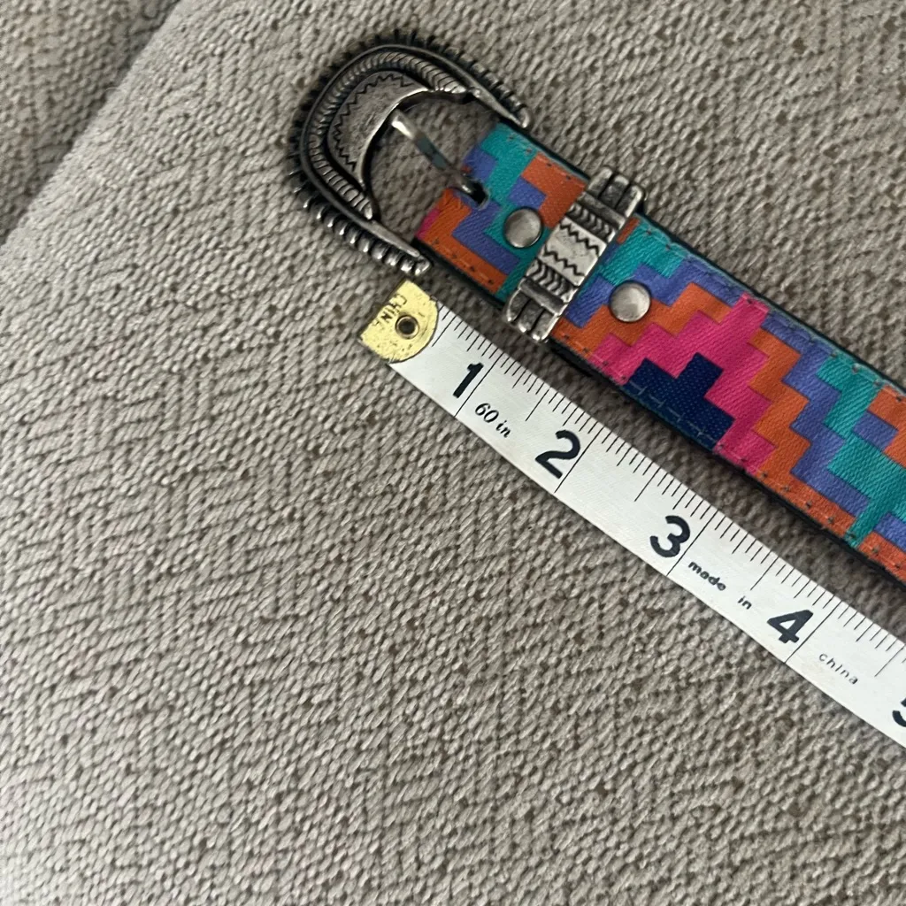 Vintage novo Colorful Striped Women's Belt Pink - Image 6