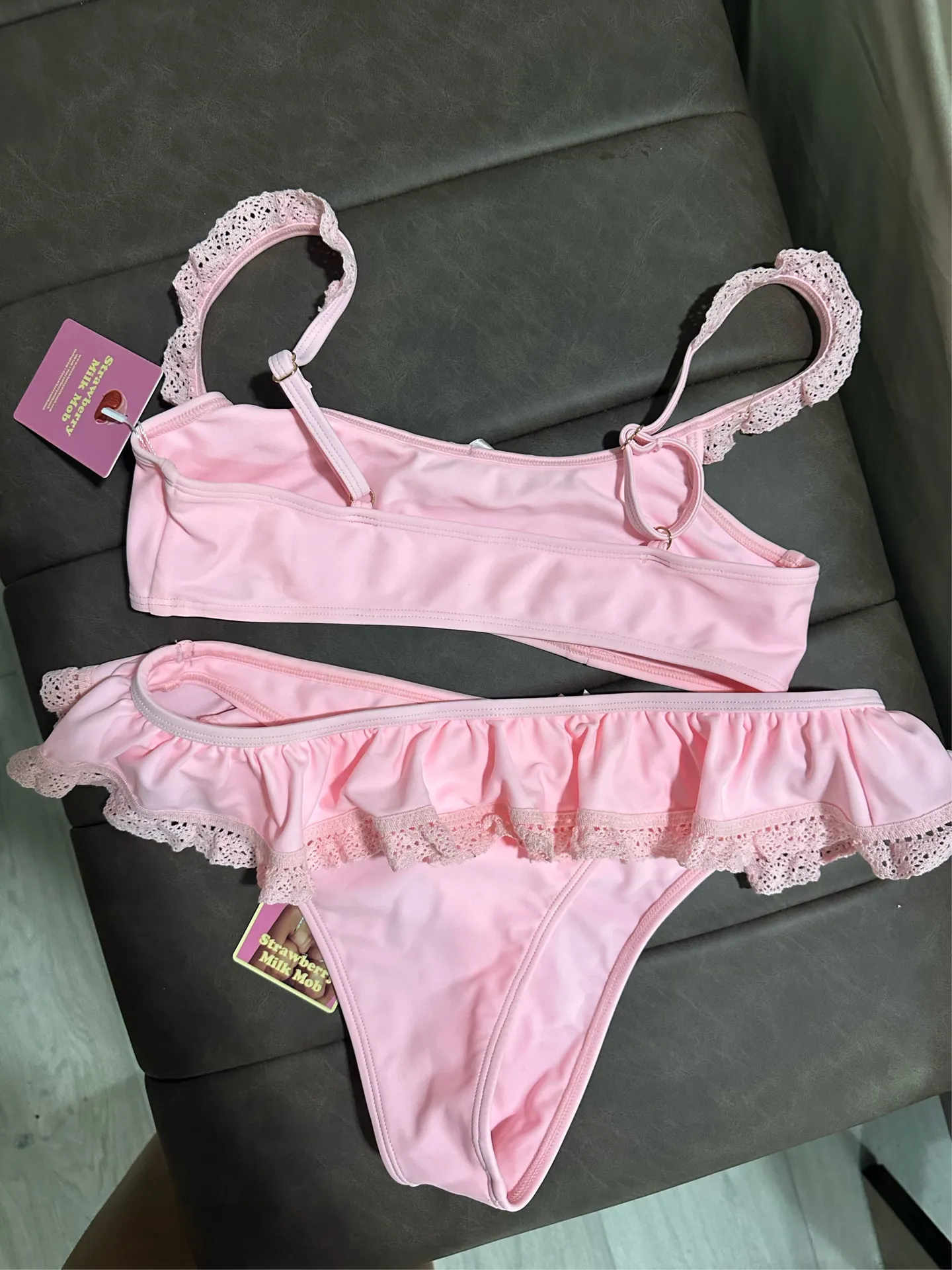 Strawberry milk mob Georgie Porgie Top & bottom Pink - Image 4