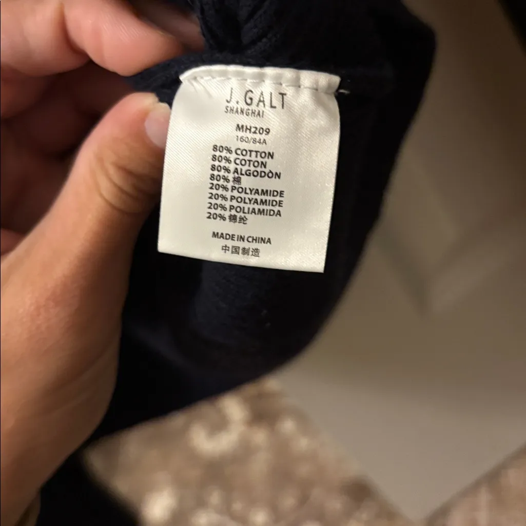 Navy Blue Zippered Hoodie - Image 3