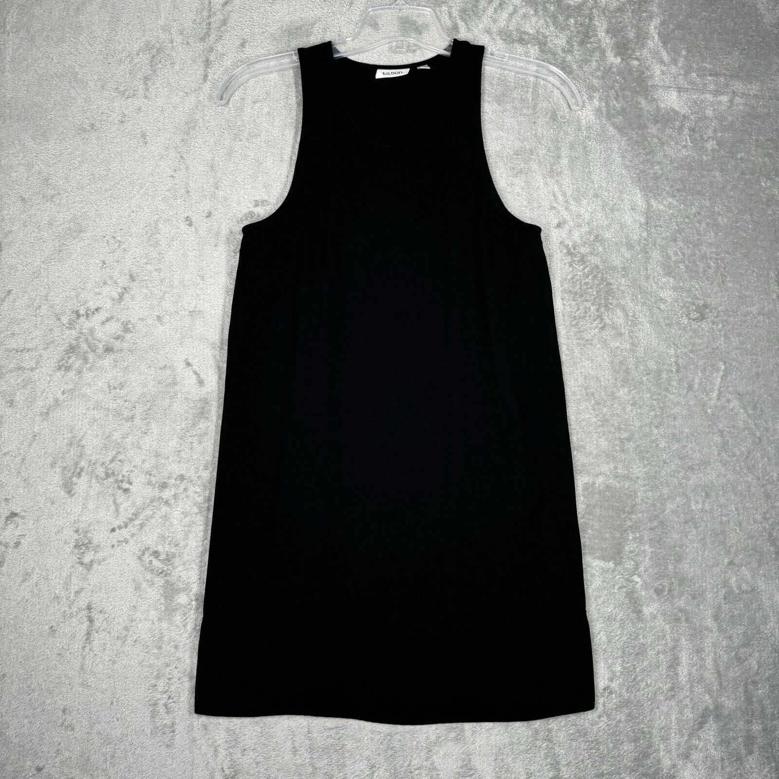 Tildon Dress Womens Small Black Shift Dress Preppy‎ Casual Neutral Minimalist - Image 2