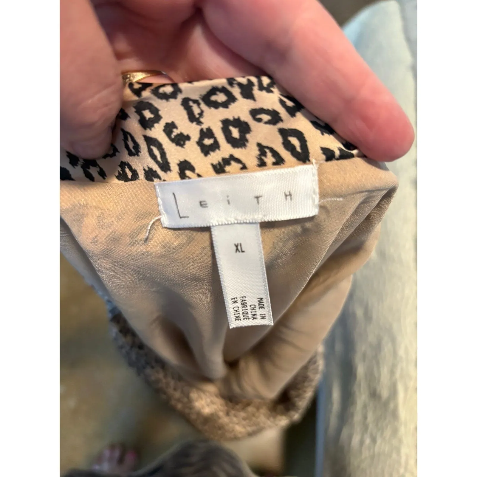 Leith Cheetah Print Skirt SZ XL - Image 4