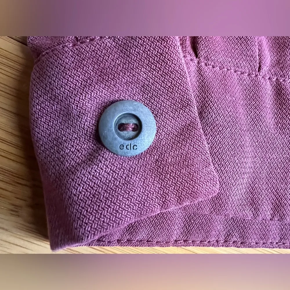 edc Since 98 womens maroon Drawstring Casual button hem pants w/pocket|SZ:32 Reg Purple Size undefined - Image 9