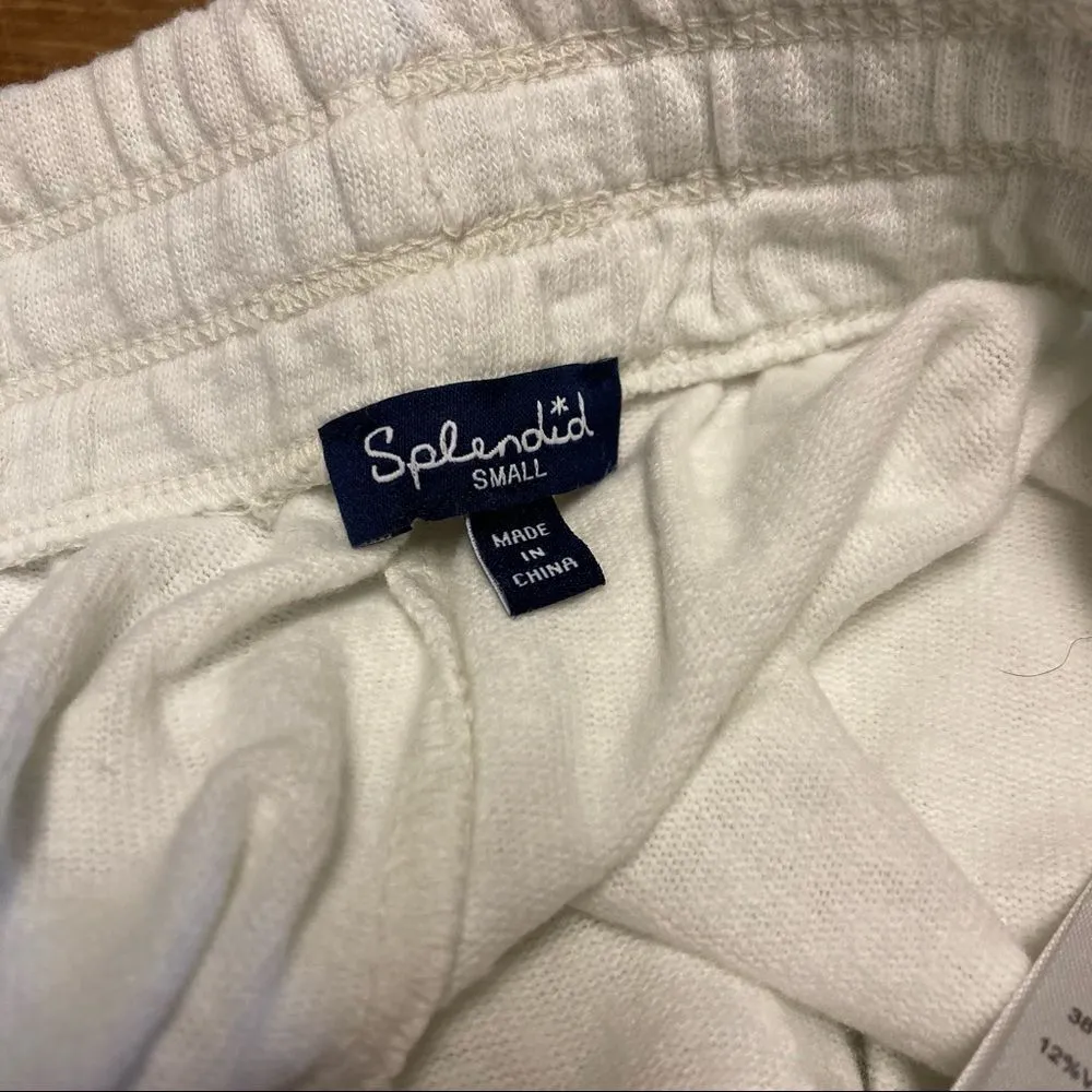 NWT Splendid Lightweight Joggers Sunset Tie Dye Ombré White Pink Blue Small - Image 8